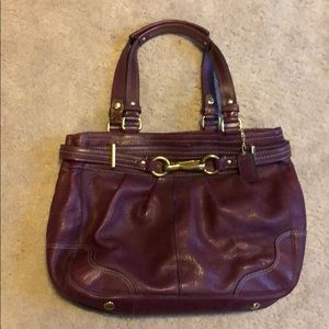 Purple coach purse